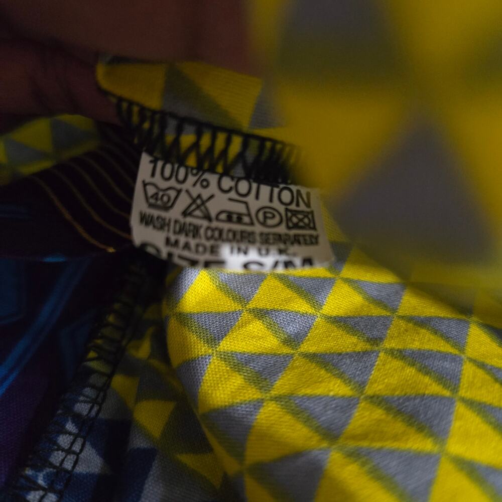 Grass Fields Ankara Wide Leg Crop Pants Yellow Gaucho African Print Small Medium - Picture 9 of 15